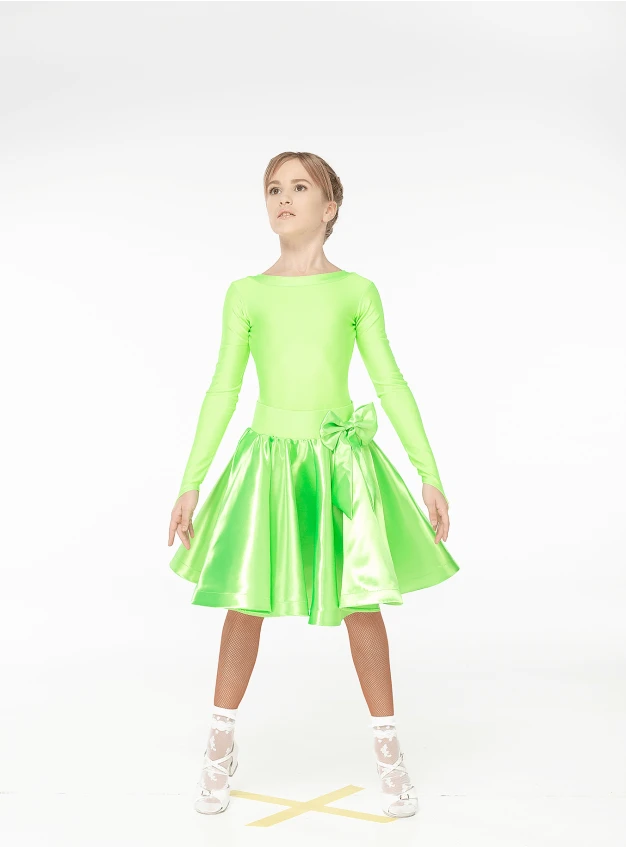 Бейсик BS536DR-371# DANCEME, біфлекс, атлас, салатовий, кринолін