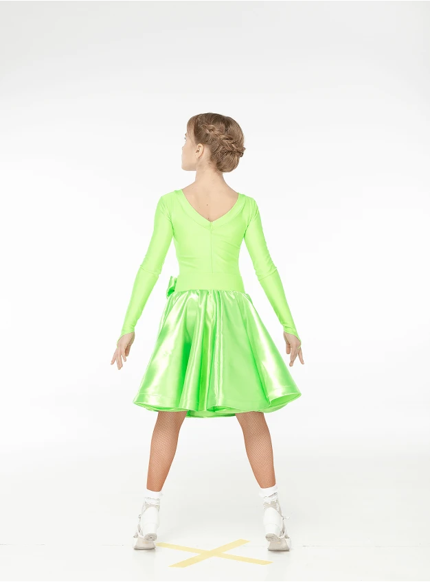 Бейсик BS536DR-371# DANCEME, біфлекс, атлас, салатовий, кринолін