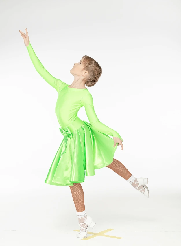 Бейсик BS536DR-371# DANCEME, біфлекс, атлас, салатовий, кринолін