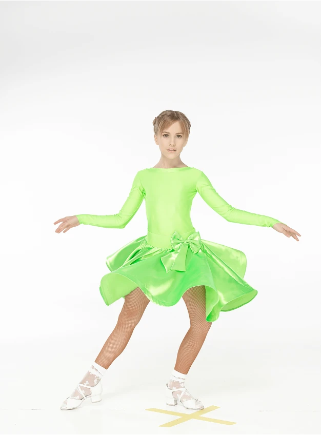 Бейсик BS536DR-371# DANCEME, біфлекс, атлас, салатовий, кринолін