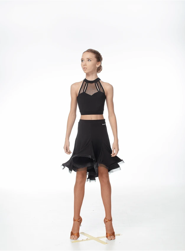 Спідниця UL468-14# для дівчинки, чорний, масло