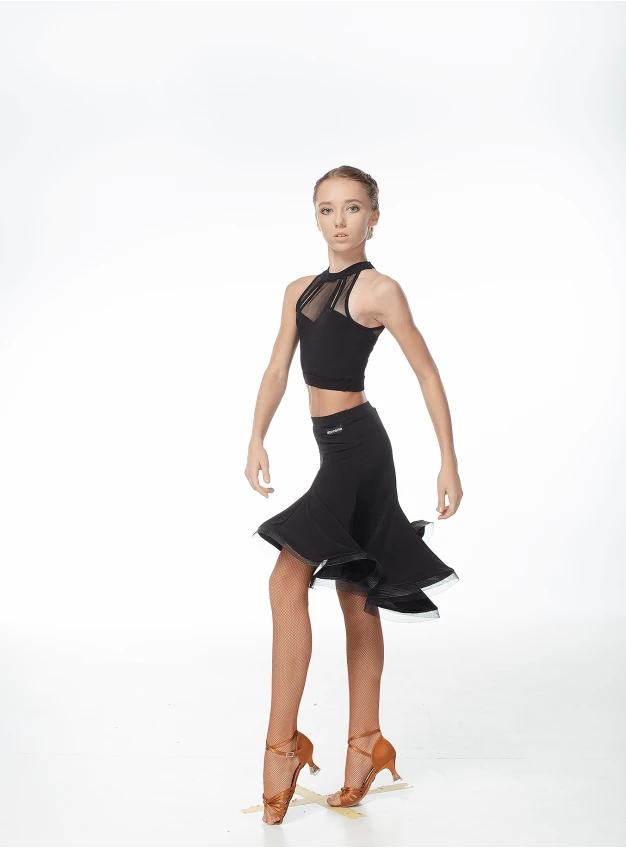 Спідниця UL468-14# для дівчинки, чорний, масло