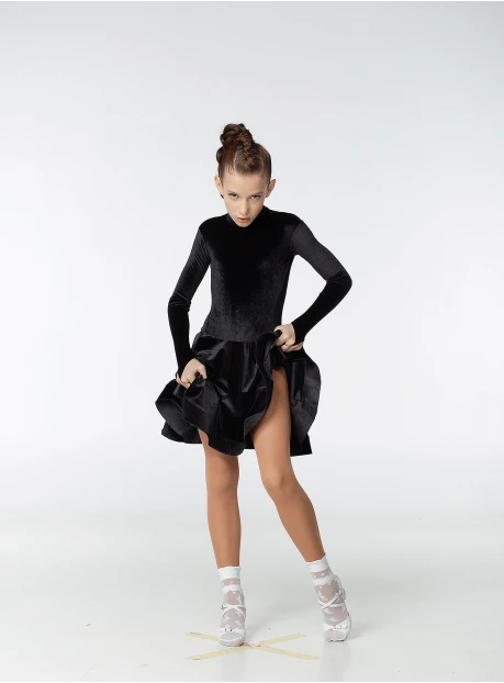 Бейсік BS67DR-13# для дівчинки, чорний, бархат