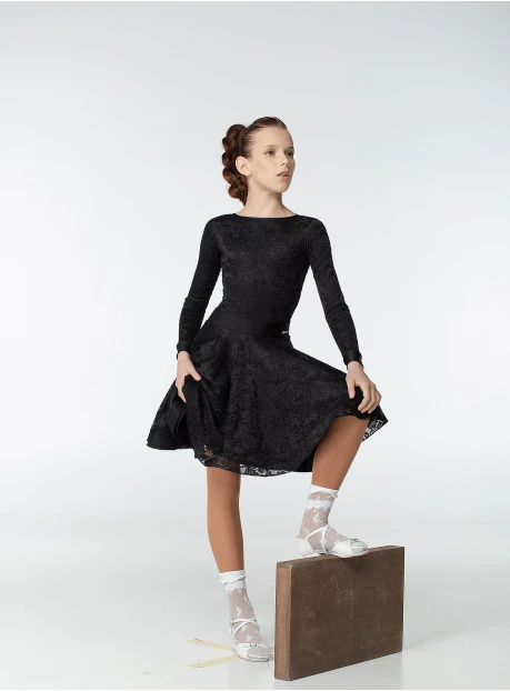 Бейсік BS269-402-11# для дівчинки, чорний, біфлекс, гіпюр