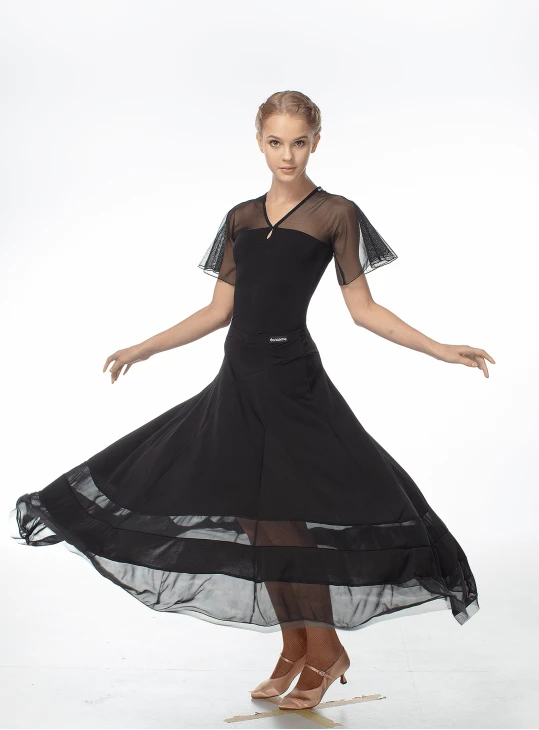 Dance Me Блуза жіноча BL601, масло / сітка, чорний