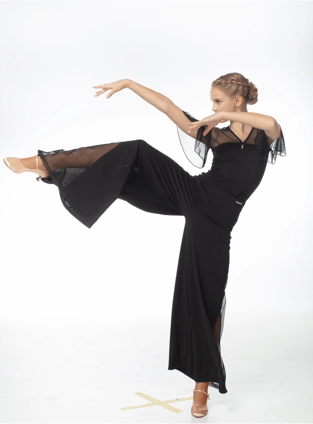 Штани BRS211 жіноча, чорний, масло, сітка