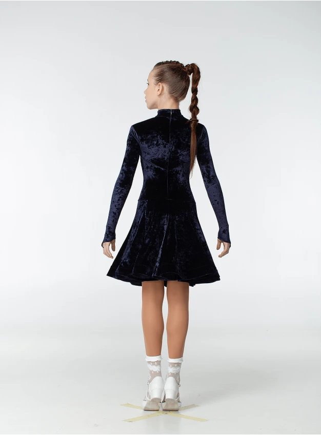 Juvenile dress BS513DR-13# for a girl, Inky, velvet
