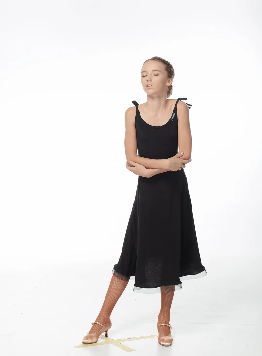 Сукня PS704# для дівчинки, чорний, масло