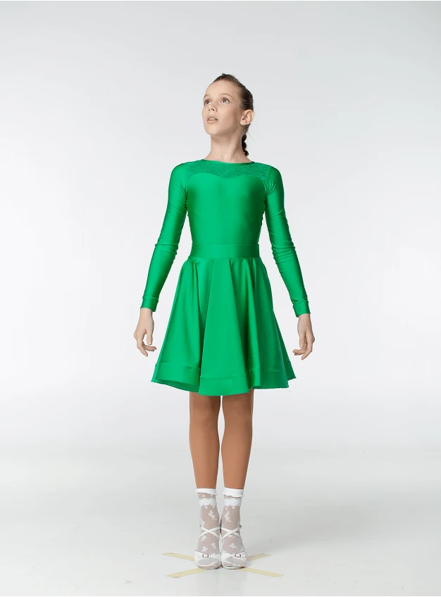 Juvenile dress BS319DR-402-11# Dance.me, Ukraine, Biflex+hypure, Green #28