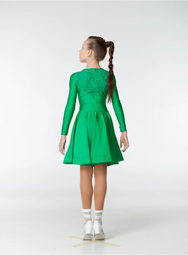 Juvenile dress BS319DR-402-11# Dance.me, Ukraine, Biflex+hypure, Green #28