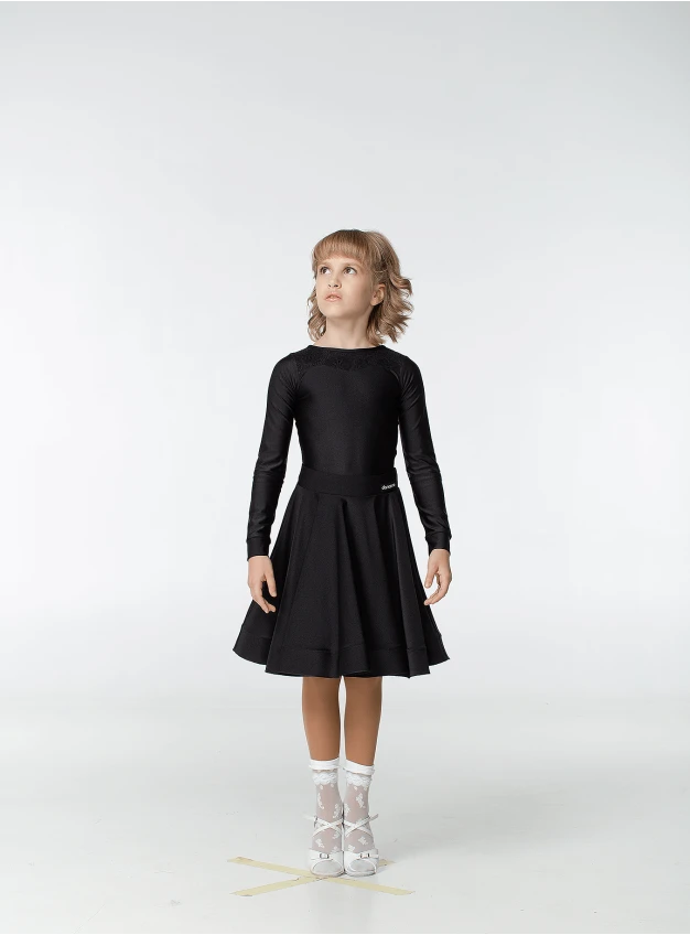 Juvenile dress BS319DR-402-11# Dance.me, Ukraine, Biflex+hypure, black