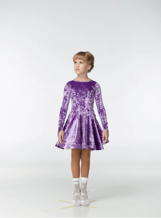 Бейсік BS420DR-13С# для дівчинки, бузковий, бархат