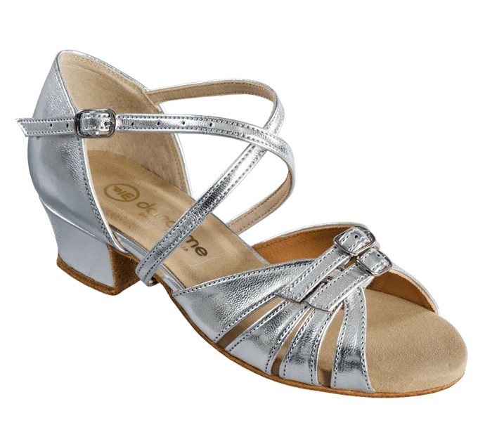 Взуття блок-каблук 2001 для дівчинки, срібло