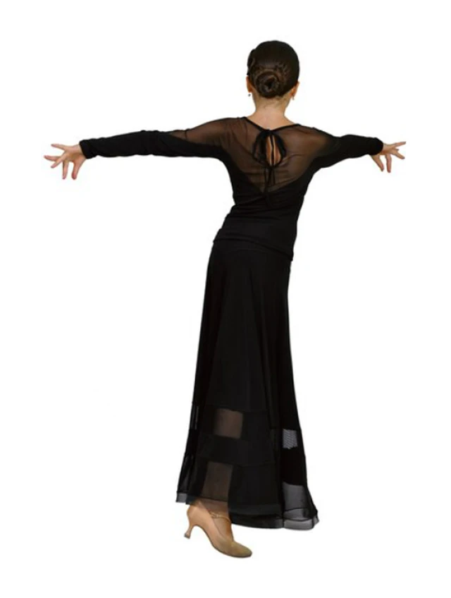 Dance Me Блуза дитяча BL153, масло / сітка чорний