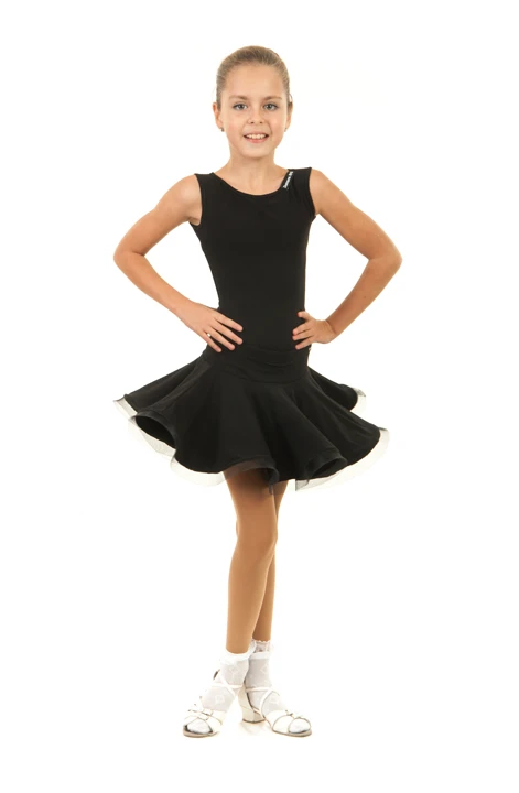 Блуза BL351 для дівчинки, чорний, масло, сітка