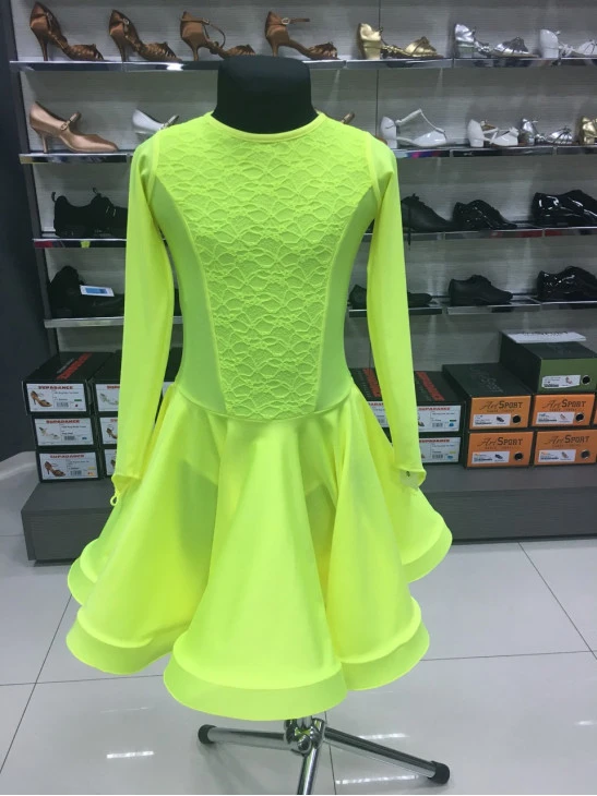 Rating dress BS420DR-11# Dance.Me, biflex, lemon