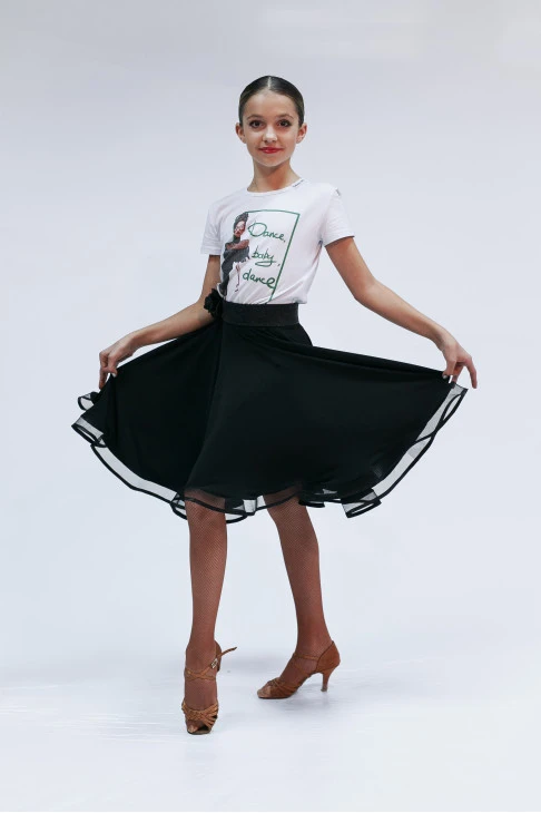 Футболка F463KR для девочки, белый, хлопок