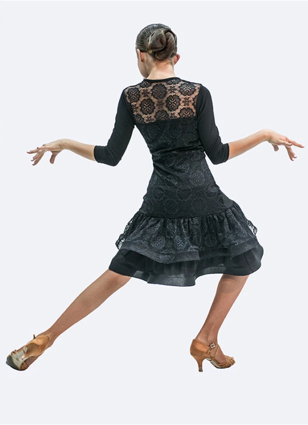 Сукня PL439-11# для дівчинки, чорний, масло, гіпюр