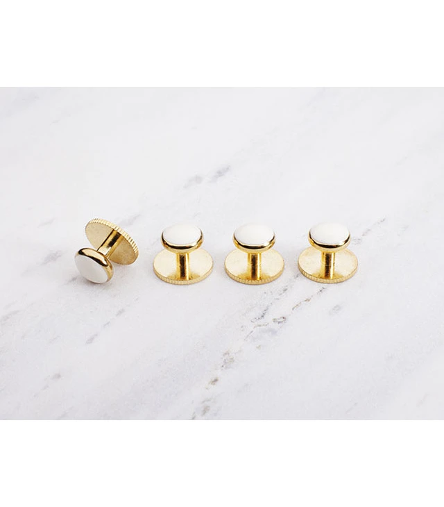 Гудзики DST.GOL/WH золото з білим перламутром