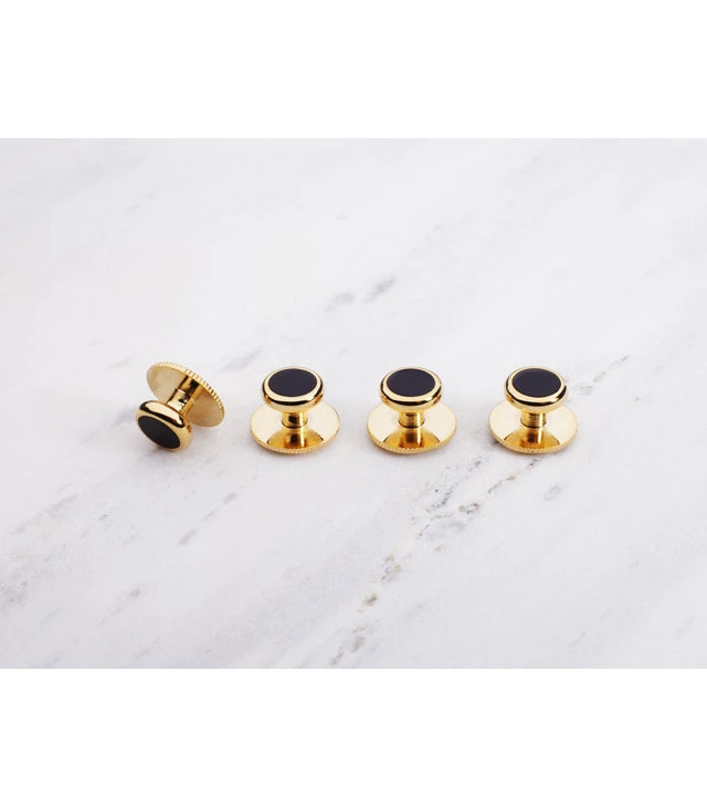 Гудзики DST.GOL/BLK золото з чорним перламутром