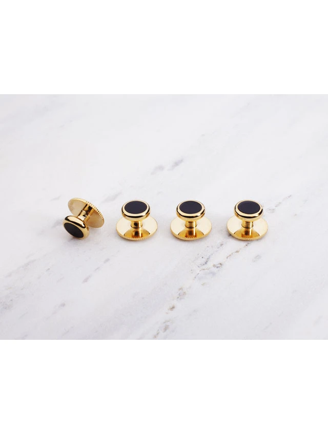 Dress studs DST.GOL/BLK gold on black