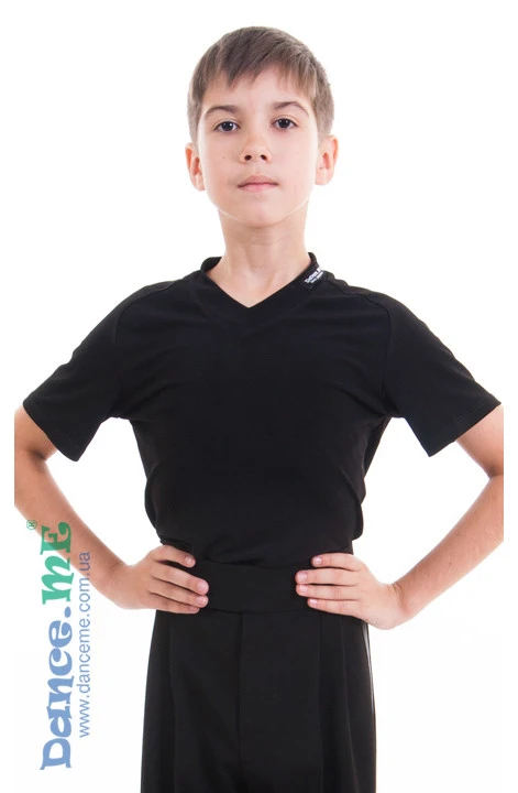 T-Shirt F66KR for a boy, black, cotton