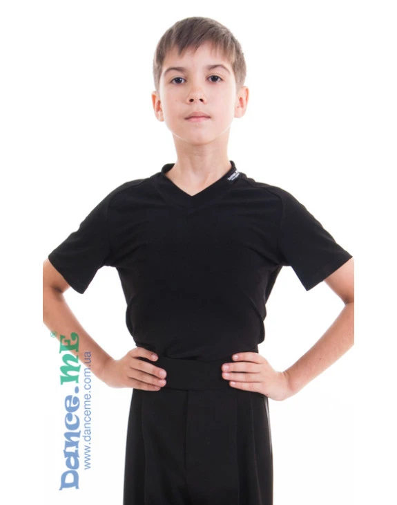 T-Shirt F66KR for a boy, Black, cotton