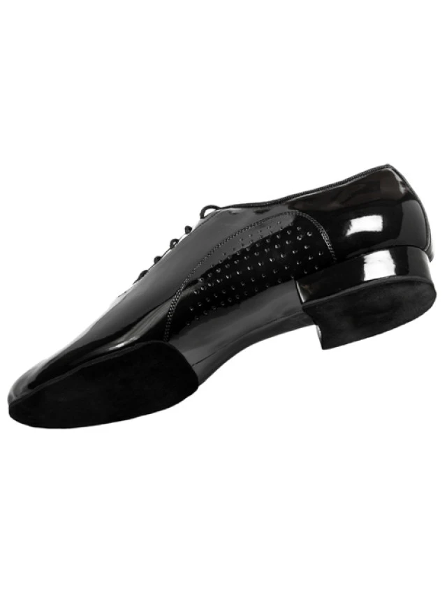 Чоловічі танцювальні туфлі Dance Me 5150, чорний лак для стандарту