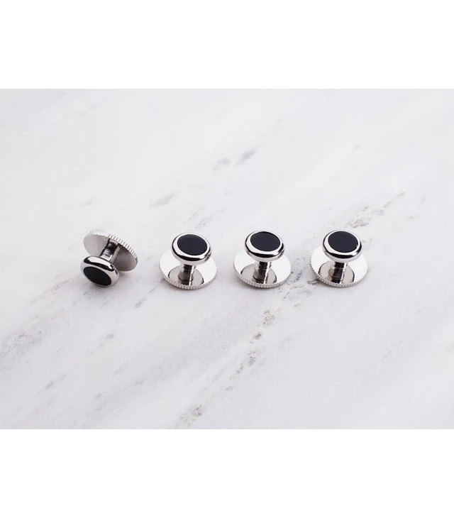 Гудзики DST.SIL/BLK срібло з чорним перламутром