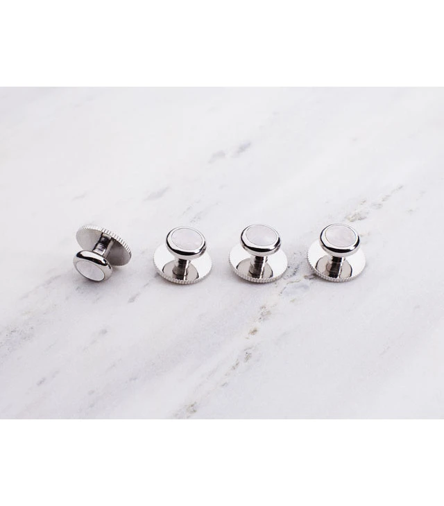 Гудзики DST.SIL/MOP срібло з рожевим перламутром