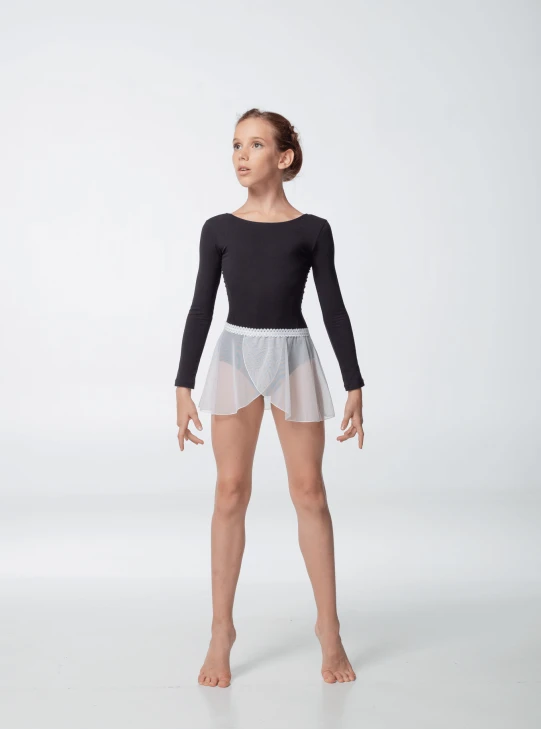 Dance Me Спідниця-хітон дитячий UH59-3 сітка, гумка, мереживо, білий