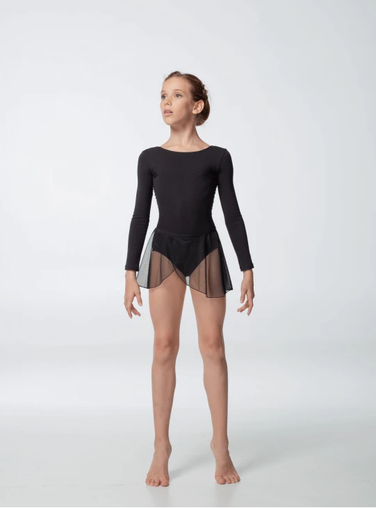 Dance Me Спідниця-хітон дитячий UH59-3 сітка, гумка, мереживо, чорний