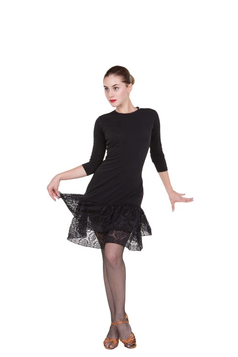 Сукня PL439# жіноча, чорний, масло, гіпюр