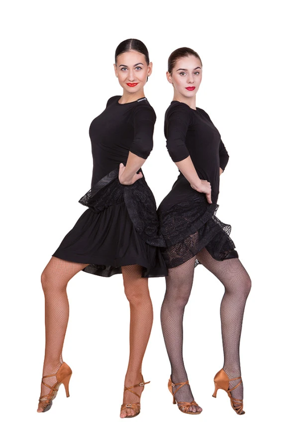 Сукня PL439# жіноча, чорний, масло, гіпюр