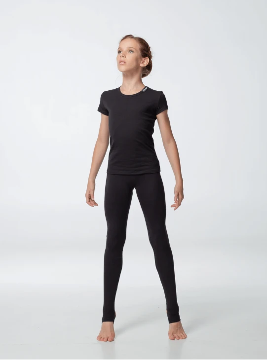 Лосини гімнастичні дитячі L253 Dance.me, Україна, бавовна, чорний