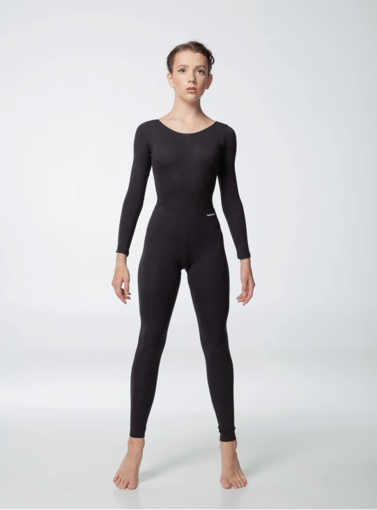 Dance Me Women's leggings, long, L61, viscose, black