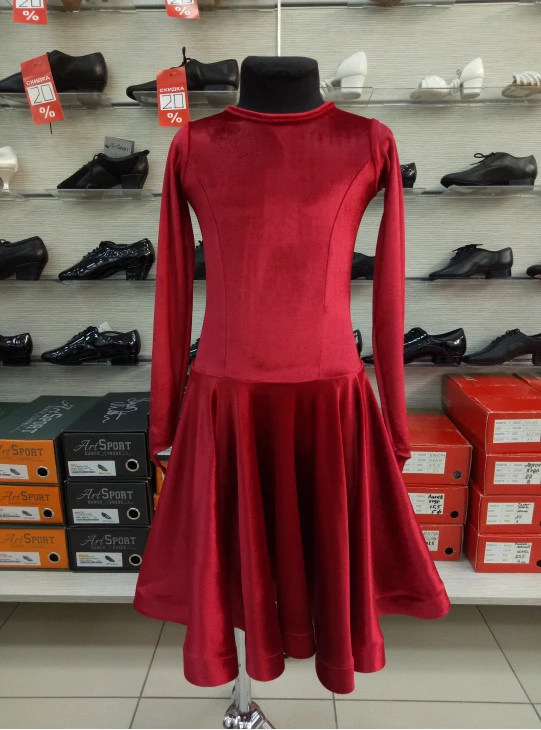 Бейсік BS420DR-13А# для дівчинки, червоний, бархат