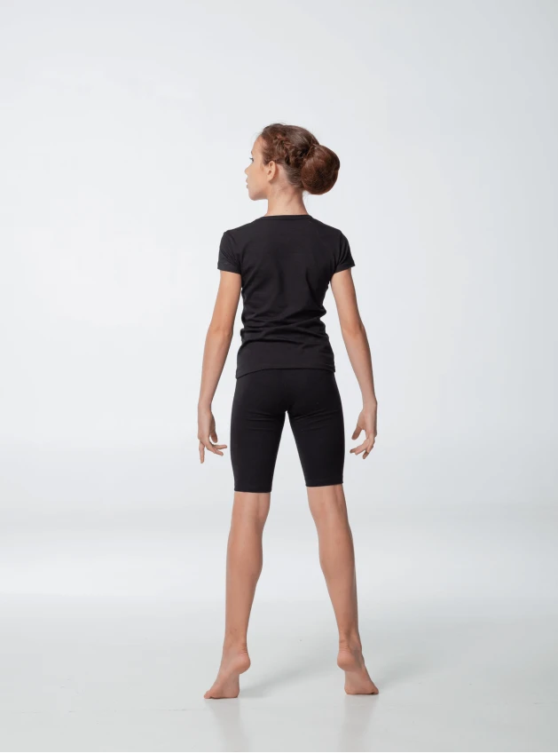 Dance Me Shorts SH168 children's long shorts, cotton, black