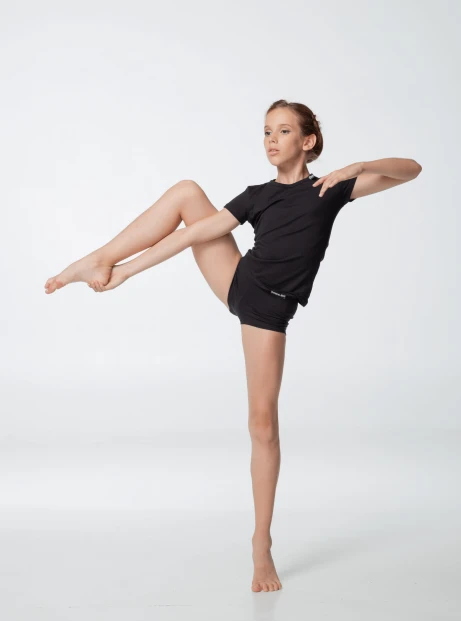 Шорти Міні SH56 для дівчинки, чорний, бавовна