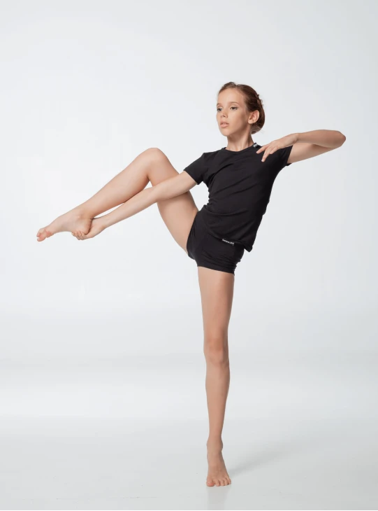 Шорти Міні SH56 для дівчинки, чорний, бавовна