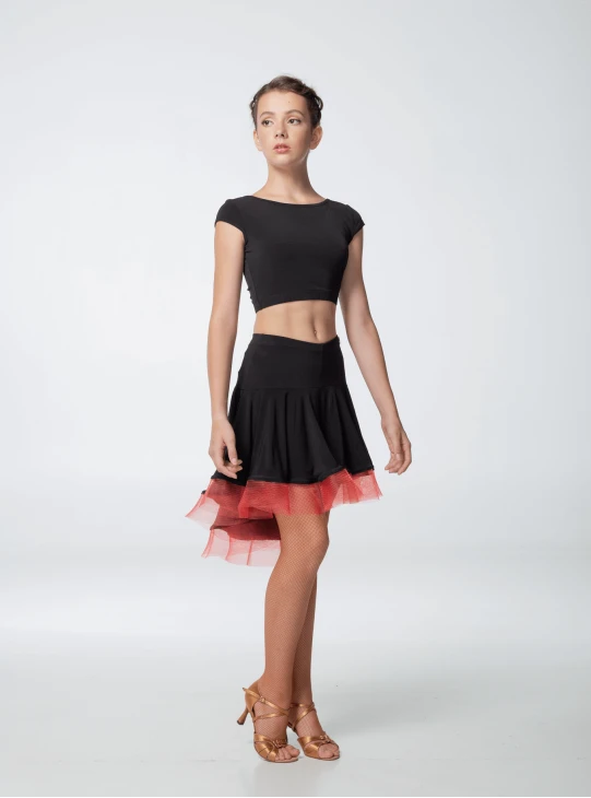 Спідниця UL207#zv жіноча, чорний, мікромасло